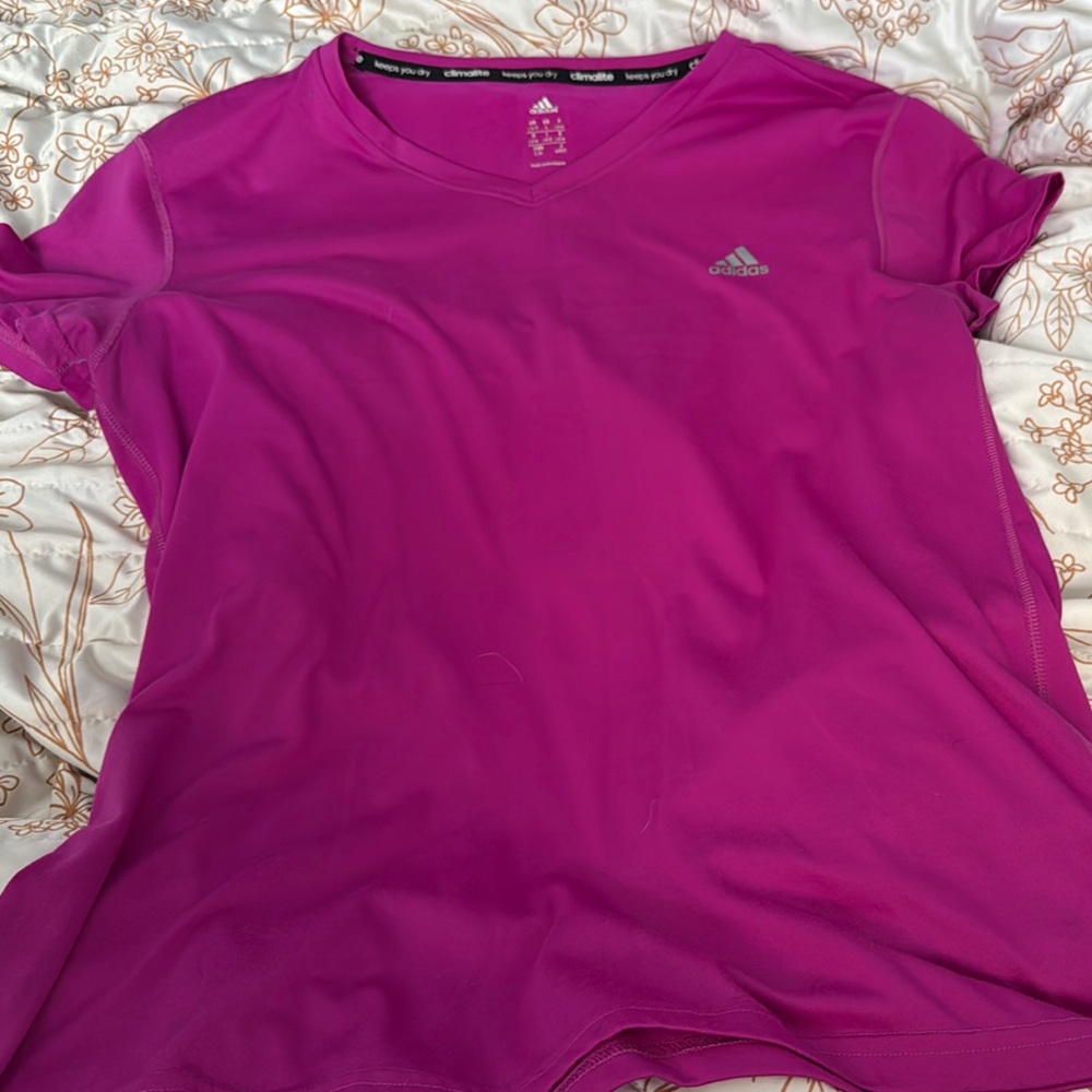 Adidas Pink Polo Short Sleeve T-Shirt